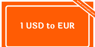 1 USD to EUR