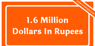 1.6 Million Dollars In Rupees