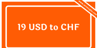 19 USD to CHF