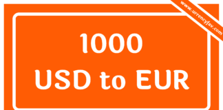 1000 USD to EUR