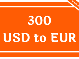 300 USD to EUR