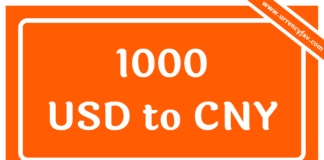 1000 USD to CNY