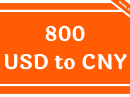800 USD to CNY
